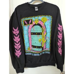There’s A Devil At My Door Sweatshirt Long Sleeve Adult Size Medium
